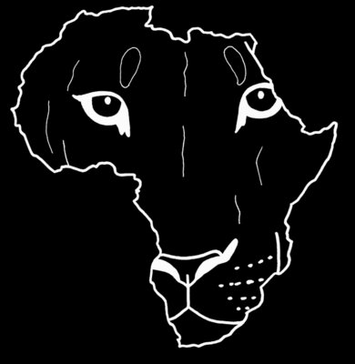 lion design AFRICA WHITE