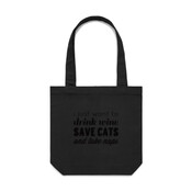 Wine Cats and Naps Tote