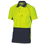 DNC Workwear Hi Vis Cotton Backed Cool-Breeze Contrast S/S Polo 3719