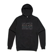 Wine Cats and Naps Unisex Hoodie