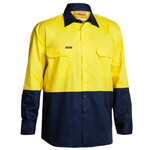 BISLEY 2 TONE COOL LIGHTWEIGHT DRILL SHIRT - LONG SLEEVE